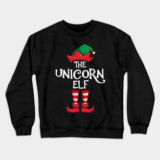 Unicorn Elf Matching Family Christmas Crewneck Sweatshirt